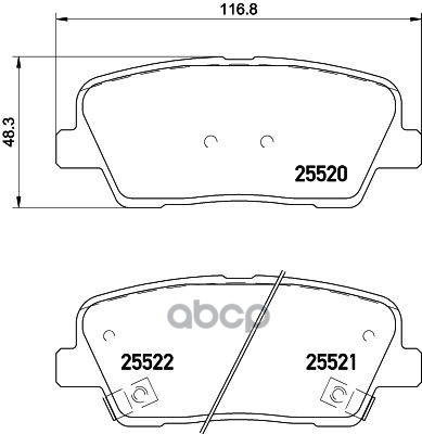 Колодки Тормозные Дисковые | Зад | Brembo арт. P30081