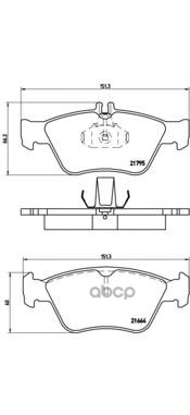 Колодки тормозные дисковые передн. MERCEDES-BENZ C-CLASS (W202) 03/93-05/00 / MERCEDES-BENZ C-CLASS Brembo арт. p50023