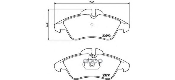 Колодки тормозные дисковые перед Brembo арт. P50080