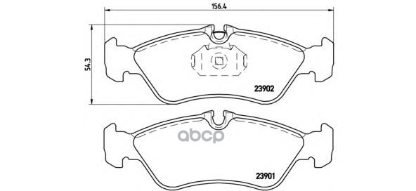 Колодки Тормозные Дисковые | Зад | Brembo арт. P50082