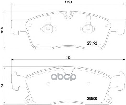 Колодки тормозные дисковые перед Brembo арт. P50109
