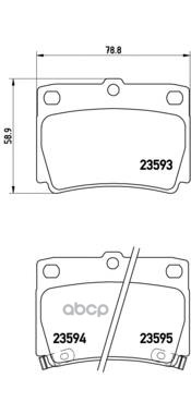 Колодки тормозные дисковые задн. MITSUBISHI GALLOPER (JK-01) 09/98-12/03 / MITSUBISHI PAJERO II (V3_ Brembo арт. p54026