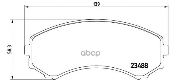 Колодки тормозные (Спереди) Mitsubishi Pajero 91-20 / Mazda Bongo Friendee 95-01 Brembo арт. P 54 029