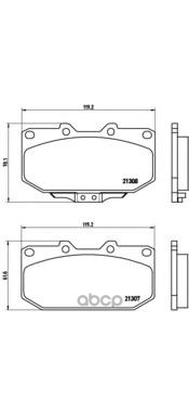 Колодки тормозные дисковые перед Brembo арт. P56025