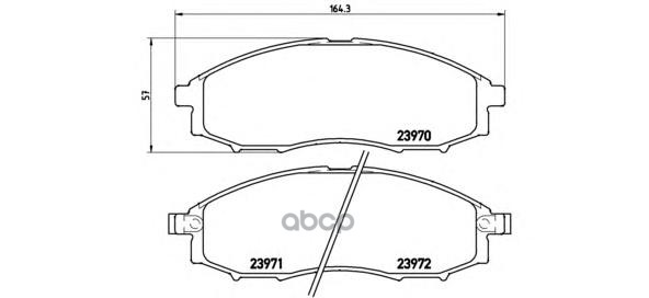 Колодки тормозные дисковые перед Brembo арт. P56049
