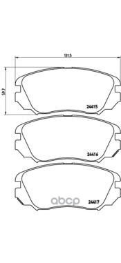 Колодки Тормозные Дисковые  Перед Brembo P59054 Brembo арт. P59054