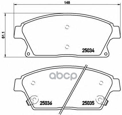 Колодки тормозные дисковые перед Brembo арт. P59077