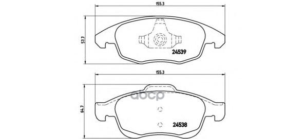 Колодки тормозные дисковые перед Brembo арт. P61083