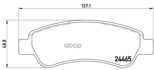 Колодки тормозные (Сзади) Peugeot Boxer 06- / Citroen Jumper 06- / Fiat Ducato 06- Brembo арт. P 61 091