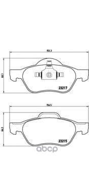 Колодки тормозные дисковые перед Brembo арт. P68048