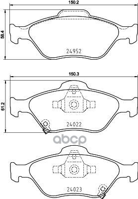 Колодки Тормозные Дисковые Передние Toyota Yaris 13-/05- Brembo арт. P83159