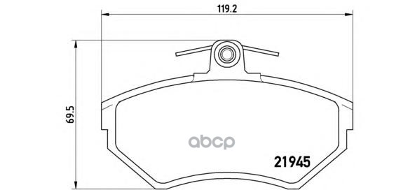 Колодки тормозные Audi A4 00-06 / Volkswagen Golf 87-99 / Passat 88-00 / Polo 94-01 / Audi 100 82-90 Brembo арт. P85042