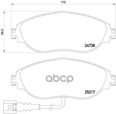 Колодки тормозные дисковые перед Brembo арт. P85131