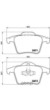 Колодки Тормозные Дисковые Задн Volvo: Xc 90 02- Brembo арт. P86019