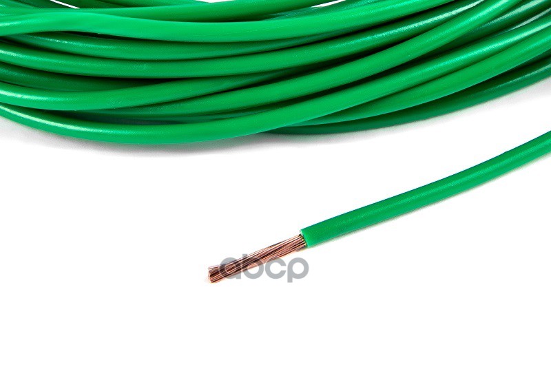 Провод ПВАМ 0,5 кв.мм цвет зеленый, длина 10м. CARGEN арт. AX3575
