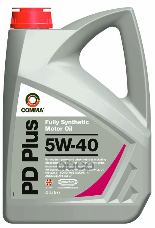 COMMA Масло Моторное Синт Comma Diesel Pd 5W40 4Л Acea C3,Api Sм/Cf, Vw 505.01, Mb 229.31, Bmw Ll-04 Dpd4l