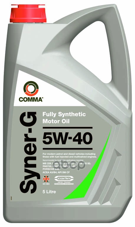 COMMA Масло Моторное Синтетическое Syner-G 5W-40 5Л