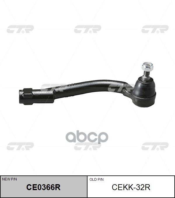 Наконечник рулевой тяги KIA Carens 2006 - 2013  / Magentis 2005 - 2010 / Optima 2001 - 2010 CTR арт. ce0366r