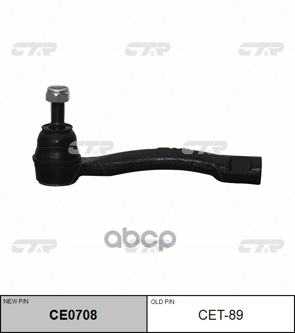 Наконечник рулевой тяги TOYOTA Corona 1987 - 1992 / Carina II 1987 - 1992 / Carina FF 1987 - 1992 CTR арт. ce0708