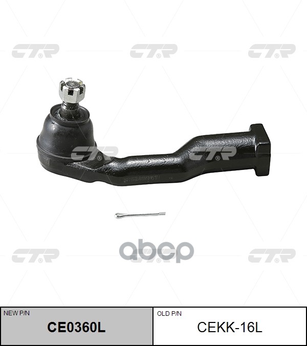 Наконечник Рулевой Тяги Внеш Левый Kia Sportage (93-02) (Нов Арт Ce0360l) Cekk-16L CTR арт. CEKK-16L