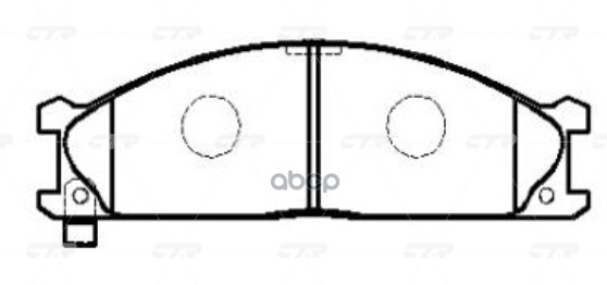 Колодки тормозные дисковые передние Nissan Terrano 2.4i-3.0i/2.7TD 87-93/Urvan 2.0-2.5D 87 (нов арт GK0718) CKN-3 CTR арт. CKN-3