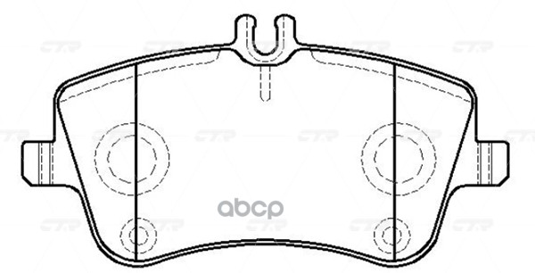 Колодки тормозные дисковые передние Mercedes C-class 2000 ~ 2007 CTR арт. GK0037