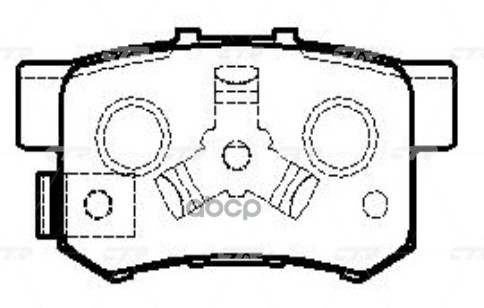 Колодки тормозные дисковые задние Honda Accord 2008 ~ 2015 / Civic 2005 ~ 2013 / CR-V 1995 ~ 2006 / CTR арт. GK0339