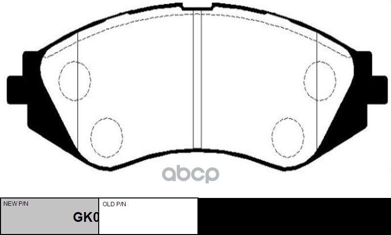Колодки тормозные CHEVROLET Lacetti 2003 ~ 2013 / Nubira 2005 ~ 2011 / Optra 2003 ~ 2013 / Rezzo 2005 перед прав.лев. (старый...