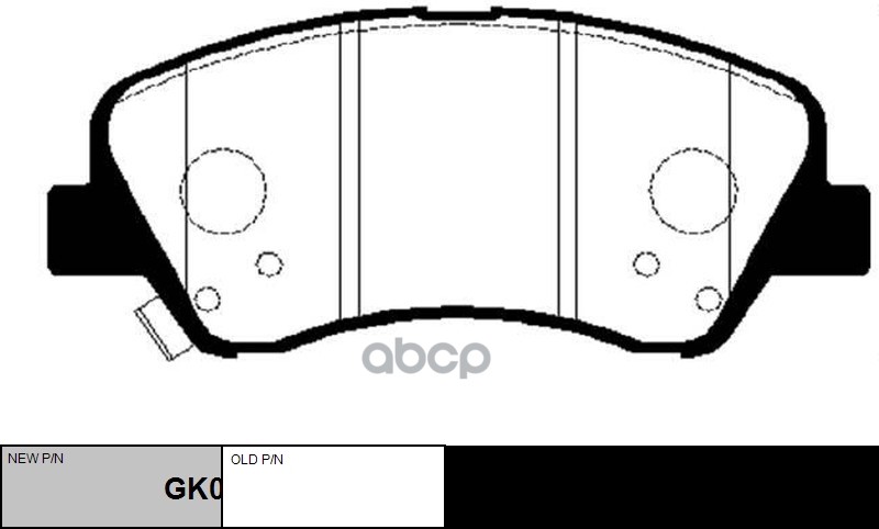 Колодки тормозные дисковые передние Hyundai Accent 2010 ~ / Solaris 2010 ~ / I30 2011 ~ / Veloster 2 CTR арт. GK0500