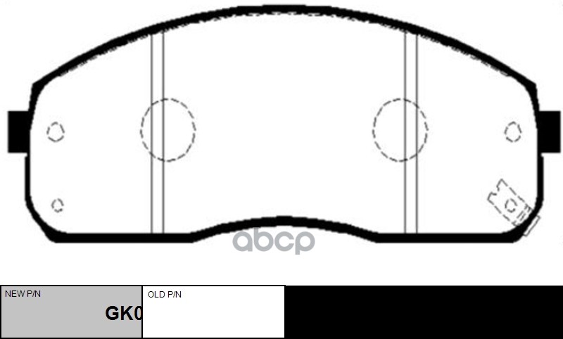 Колодки тормозные дисковые передние Hyundai H100 Truck 2003 ~ 2007 / Porter 2003 ~ 2016 ; KIA Bongo CTR арт. GK0530