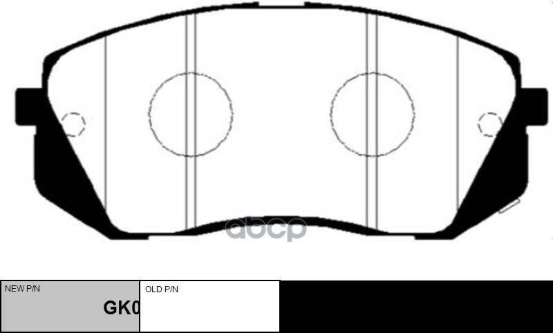 Колодки тормозные HYUNDAI iX20 2010 ~ / iX35 2009 ~ KIA Carens 2006 ~ 2013 / Sportage 2010 ~ перед прав.лев. (старый арт. CKK...