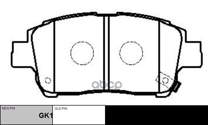 Колодки тормозные дисковые передние Toyota Prius 2000 ~ 2003 / Vitz 2003 ~ 2005 / Yaris 2001 ~ 2005 CTR арт. GK1022
