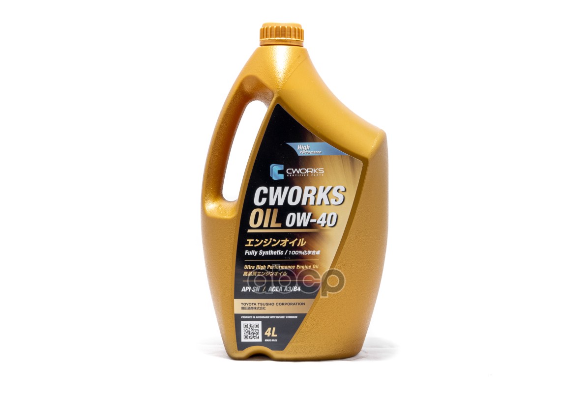 CWORKS Масло моторное OIL 0W-40 A3/B4 4L A130R6004