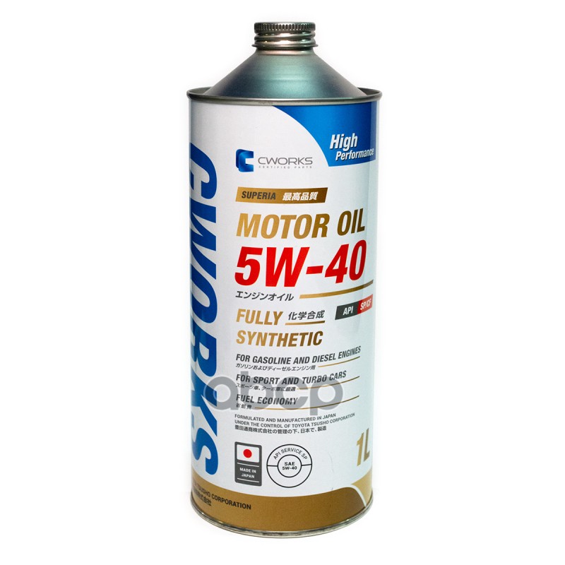 CWORKS Масло моторное синтетическое Superia 5W40 SP/CF 1л