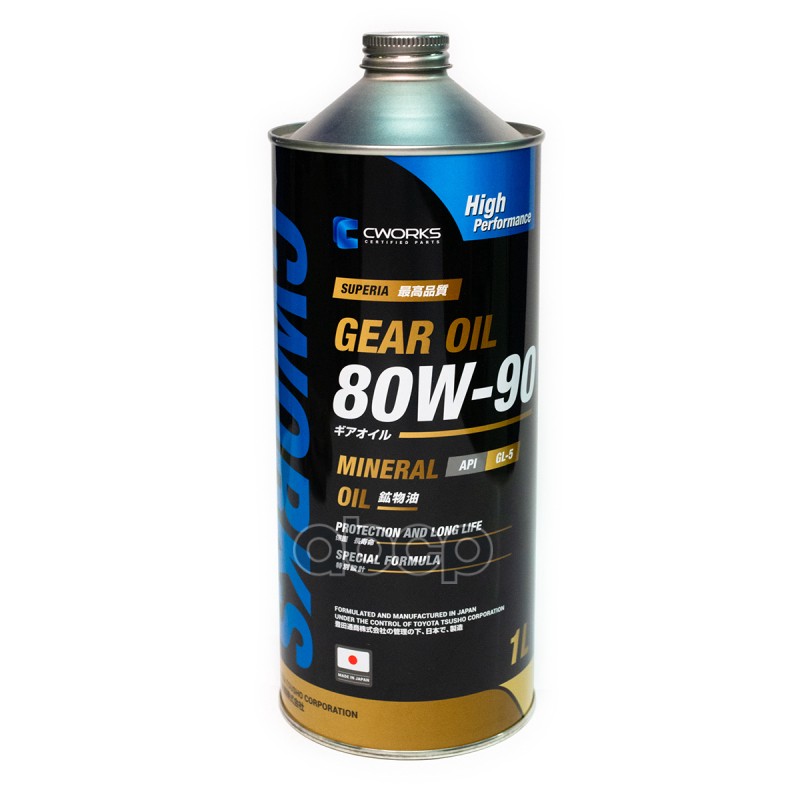 Масло трансмиссионное SUPERIA CWORKS GEAR OIL 80W-90 GL-5  1L CWORKS арт. a21sr1001