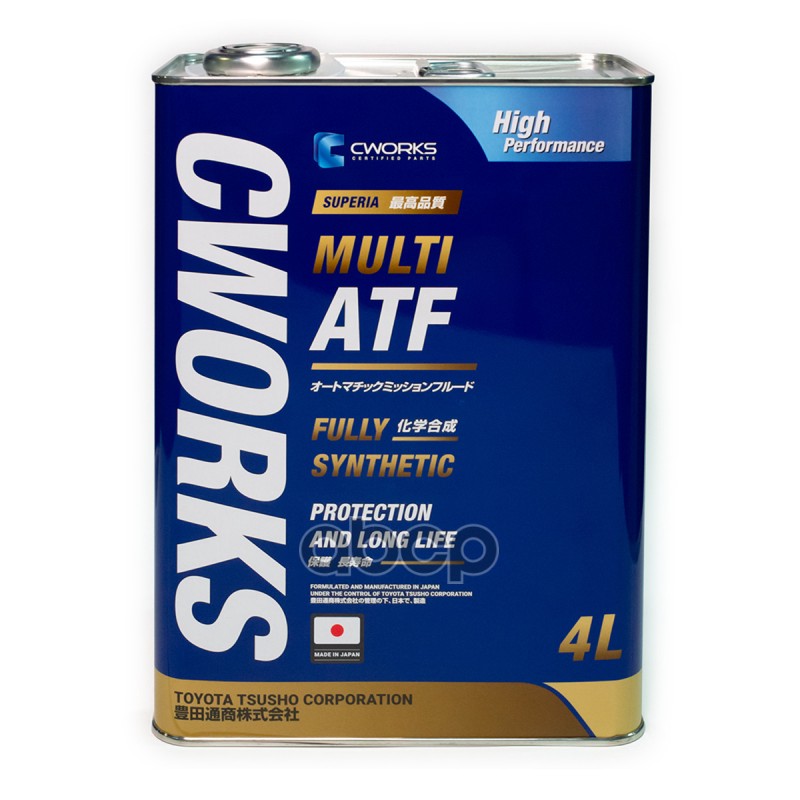 Масло трансмиссионное синтетическое Superia Multi ATF 4л CWORKS арт. A22SR1004