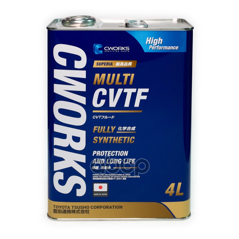 Масло трансмиссионное SUPERIA MULTI CVTF 4L A22SR2004 CWORKS арт. A22SR2004