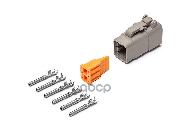 Разъем Deutsch Dtm06-6S 6-Ти Контактный Под Сечение Кабеля 0.5-0.8 Мм Cargen арт. AX8116S