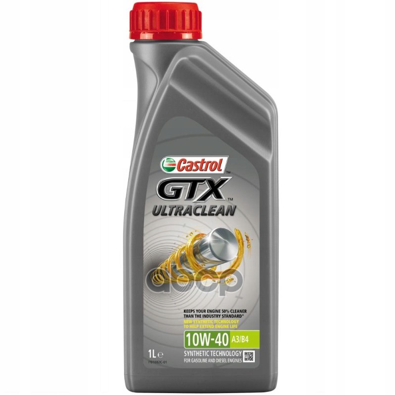 Castrol Масло Моторное Gtx Ultraclean A3/B4 10W40 1L