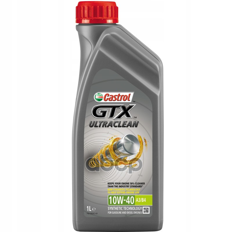 Castrol Масло Моторное Gtx Ultraclean A3/B4 10W40 1L