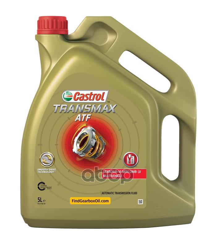 Трансмиссионное Масло Castrol Transmax Atf Dexron®-Vi Mercon® Lv Multivehicle 5Л 15D978 Castrol арт. 15D978