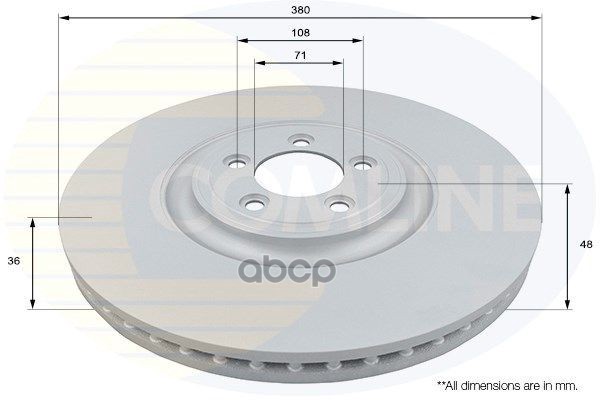 Диск Торм Jaguar Xf 2008- Xj Series 2009- Xk Series 2006- R Type С Покрытием Adc1256v Comline арт. ADC1256V