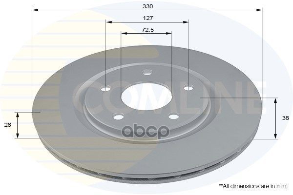 Диск Торм Chrysler Grand Voyager 11-, Fiat Freemont 11-, Vw Routan 11- (С Покрытием) Comline Adc2822v Comline арт. ADC2822V