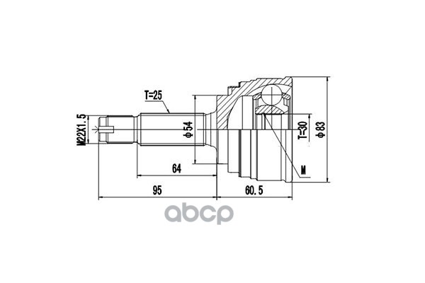 Комплект Шруса Mitsubishi Galant Iv 88-92, Dynamatrix-Korea Dcv839009 DYNAMATRIX-KOREA арт. DCV839009