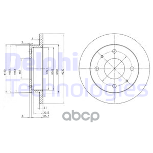 Диск Торм Hyundai Atos Delphi арт. bg3337