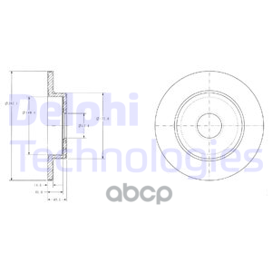 Диск тормозной (2 шт в уп) цена за 1шт. Delphi арт. BG3761