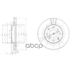 Диск тормозной (Спереди) Honda Fit 01-20 / City 14-17 Delphi арт. BG3794