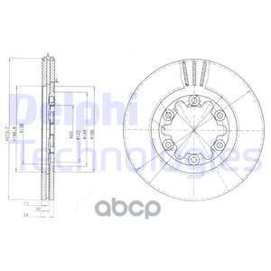 Диск Торм Mazda B-Series Delphi арт. bg3809