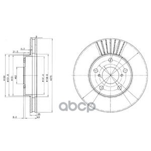 Диск Тормозной (Спереди) Toyota Camry Japan 90-94 / Rav4 (Xa10,Ca20) 94-05 / Vista 90-94 Delphi арт. BG3856