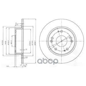 Диск Тормозной Зад Honda Accord 2.0-2.4 Cl7/9 02- Delphi арт. BG3964
